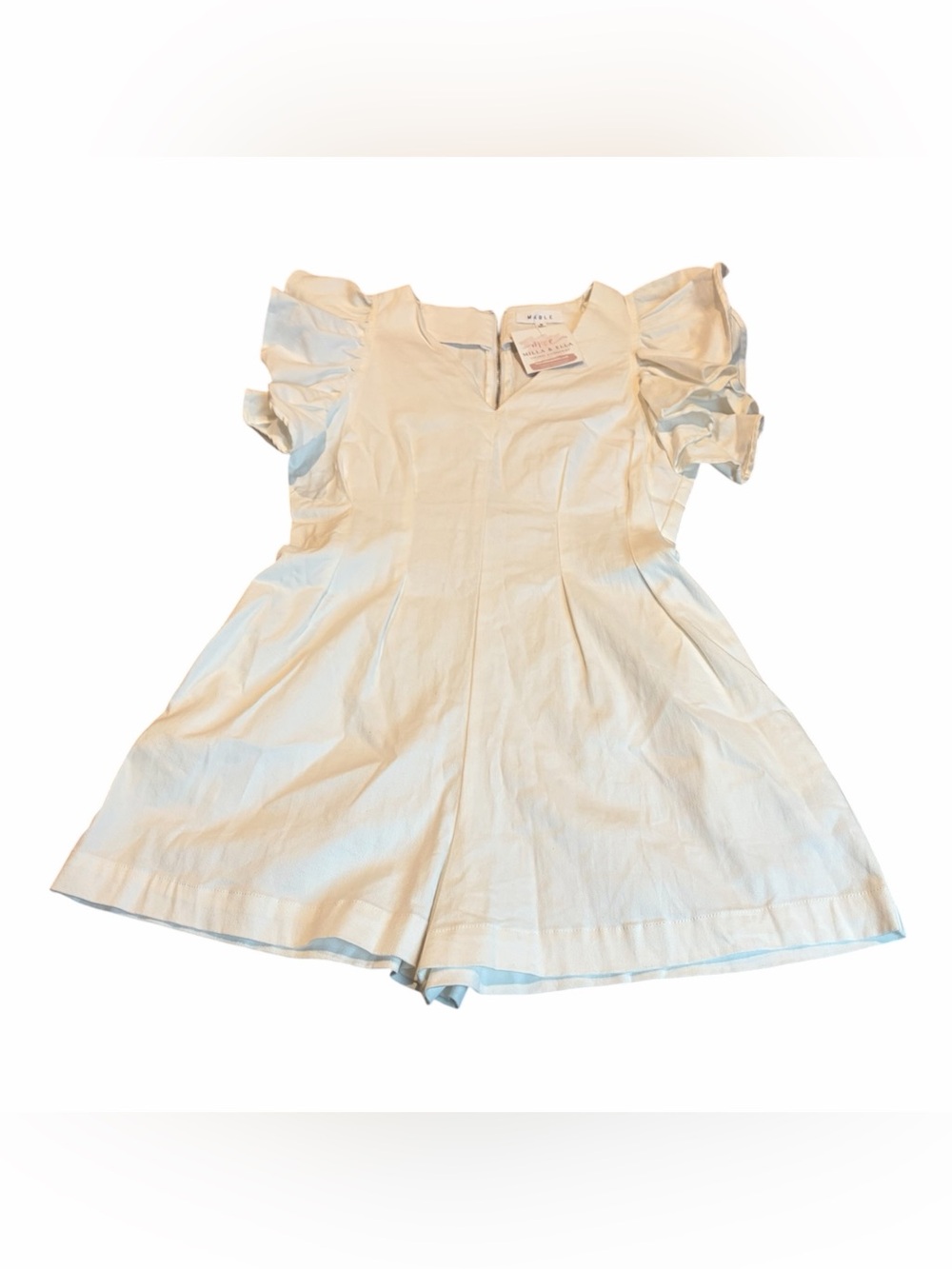 MABLE white ruffle sleeve romper